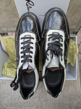 Robert Graham Ohana Glossy Fashion Sneakers Men’s Size 11 NIB Black